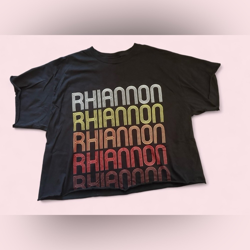 Y2K Fleetwood Mac Vibes Unisex Rhiannon Retro Graphic Tee Black - Size Large